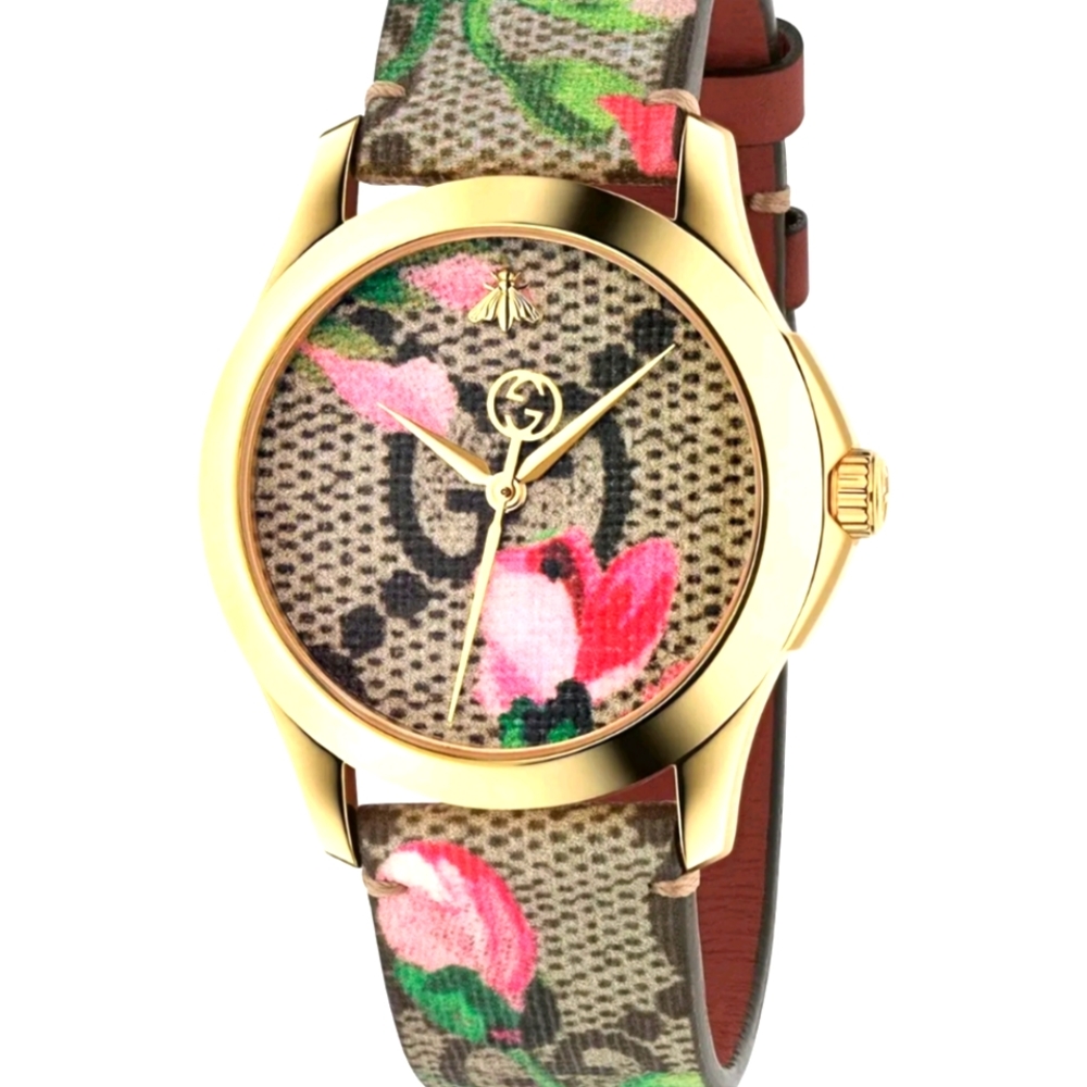 THE IT WATCH RIGHT NOW!BRAND NEW GUCCI SWISS QUARTZ FLORAL BLOOM WATCH! ππ§‘ππ - Picture 1 of 7
